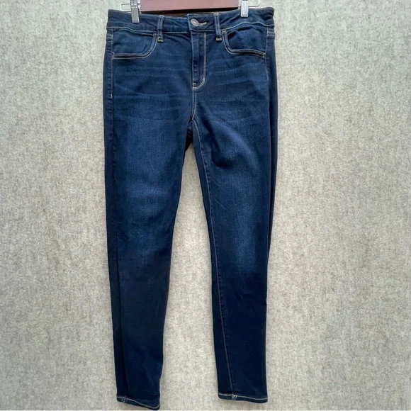 Womens American Eagle Dark Denim Stretch Jeans 12R - Picture 1 of 7
